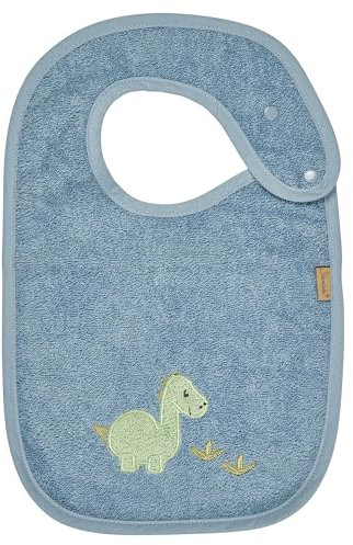 Sterntaler Dino Rexi Lätzchen - Baby Lätzchen aus saugfähiger Baumwolle mit Druckknopfverschluss, blau
