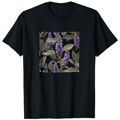 Anise Hyssop Flower Pattern Graphic T-Shirt