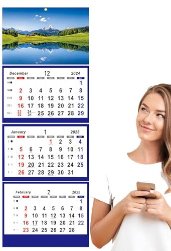 Calendario De Pared De 3 Meses 2026 Planificador De Eventos 3 Meses
