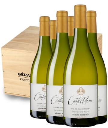 Gérard Bertrand Castellum Sauvignon Blanc 2023 75cl Caisse Bois 6 Bouteilles