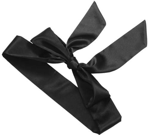 Warmhm Cintura a Fascia Lunga Nero per Donna, Cintura da Sposa e Abito da, Accessorio Elegante Morbido e Confortevole per Feste, Matrimoni e Lavoro