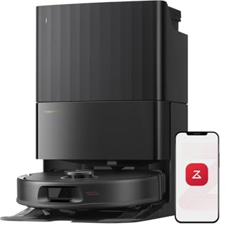 roborock Qrevo S5V Robot Vacuum Cleaner with Mop, FlexiArm Edge Mopping, 12,000Pa Suction, Dual Zero-Tangle System, Smart Obstacle Avoidance, 10mm Mop Lifting, All-in-One Dock, Black