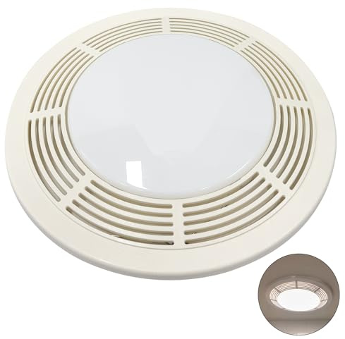 S97017702 Fan Light Grill Cover Assembly with Light Lens & Grille Springs Replacement for Broan Nutone 15 Round Ventilation Fan/Light Fits 8663RP 8664RP 750 751 N750 8663FL 8663RF 8673RP VL3668RP