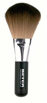 Beter - Pennello grande per il trucco del viso, peli sintetici extra morbidi, applicazione professionale del trucco in polvere con finitura professionale