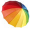 DUA Deluxe Large Gents Ladies Golf Walking Umbrella Rainbow