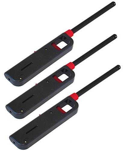 3 Pack BBQ Grill Lighter Refillable Butane Gas Candle Fireplace Kitchen Stove Long