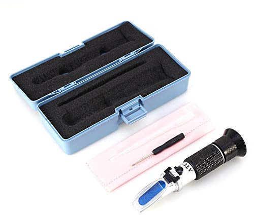 Estink Refractómetro 4 en 1 para Anticongelante, Prueba de Glicol, Ácido de Batería, Refrigerante de Motor y Líquido de Def con ATC