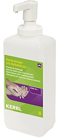 Kerbl 151195 Set Handreiniger Reibekörper aus Maismehl, + Pumpe, 2500 g