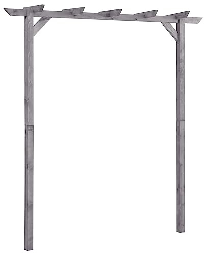 Garten-Pergola Grau 200x40x205 cm Imprägniertes Kiefernholz