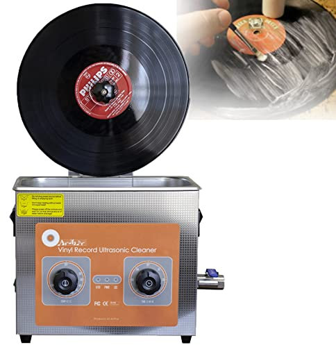 Vinylskivor UltraljudsrengöRare 140w Digital Typ - 0-60 Minuter Timer & Automatisk Roterande Utan Att Skada Den öMtåLiga Ytan,220V-withheating