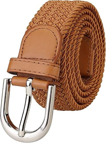 GREAT AIGOO Cinturón trenzado extensible y elástico para hombres y mujeres, para Vaqueros, Cintura Ajustable Medida 110x3CM…
