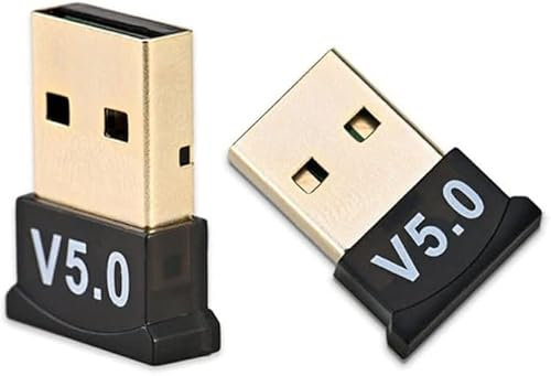 Adattatore Bluetooth 5.0 USB, USB Dongle Bluetooth Dongle Trasmettitore e Ricevitore per Windows 10/8.1/8/7