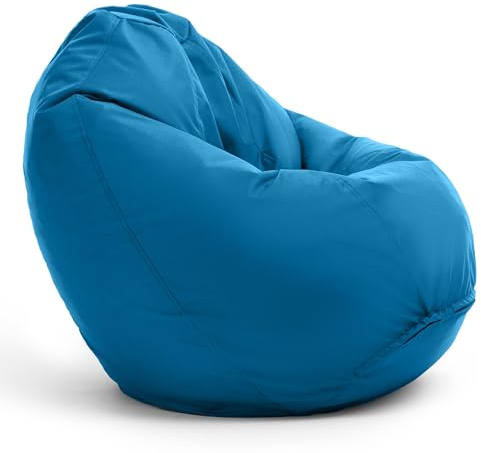 Bruni Bean Bag Classico M sittsäck/pouf för utomhus- och inomhusbruk med innersäck, för lek och läsning – avtagbart överdrag – livsmedelssäkra EPS-pärlor – tillverkad i Tyskland