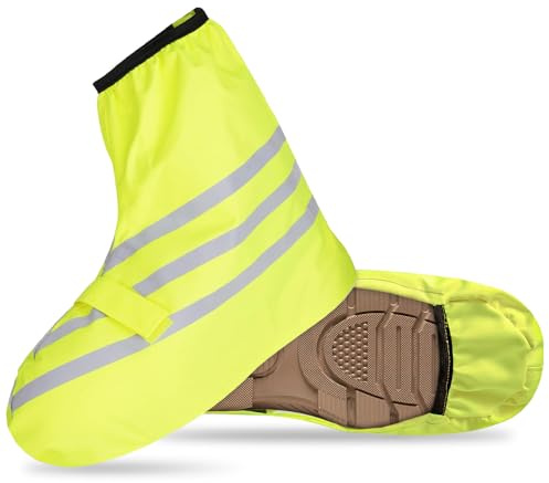 BNGXR Surchaussures de Vélo Imperméable, Couvre Chaussure Impermeable, avec Bandes RéFléChissantes, Couvre-Chaussures de Pluie pour Vélo, Etanche GuêTres, Cyclisme Overshoes pour Homme et Femme