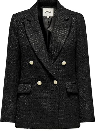 ONLY Onlastrid-Luki L/S Fit Boucle Blazer TLR, Noir, 40 Femmes