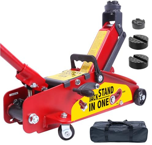 LEADSTAND Floor Jack with Automatic Locking,(5511lbs) 2.5 Tons Heavy Duty Hydraulic Jack,Trolley Jacks for Car Lift (5.11” to 15.2”),Fast and Labor-Saving,Safety Upgrade,Strong & Built to Last
