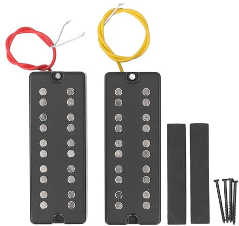 1 Ensemble de Micros de Guitare Basse à 5 Cordes, Guitare Basse électrique à Double Bobine à 5 Cordes, Volume et tonalité Réglables, Kits pour Débutants de Style DIY