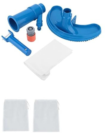 Set de Limpieza para Piscina Aspiradora para piscinas, juego de herramientas de limpieza y desinfección, cabezal de succión, cepillo de limpieza para estanques, fuentes, spas y piscinas(03 set)