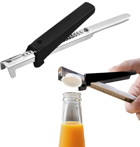 1PCS Effortless Arthritis Jar Opener for Seniors Non-Slip Bottle Opener Black Can Opener Manual Lid Opener Stainless Steel Multifunctional Lid Opener for Weak Hands Seniors