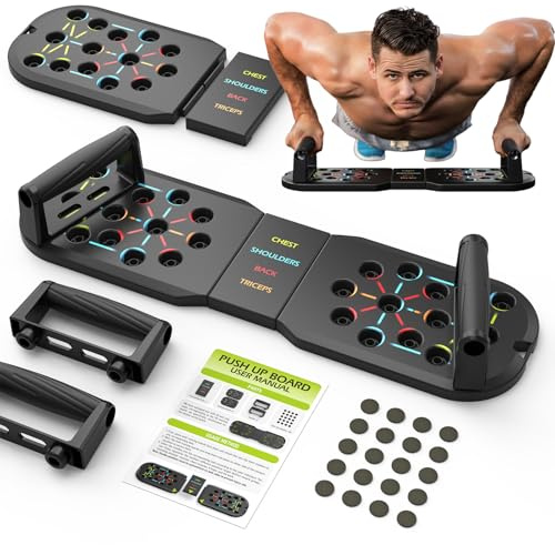 Push Up Board Fitness, Workout Home Gym Equipment, 20 in 1 Exercise Press Up Board for Floor, Exercise the Muscle of the Upper Body Shoulders,Chest,Back and Triceps Strength Training Equipment for Men