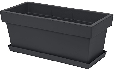 Prosperplast Blumenkasten Pflanzkasten Untersetzer L 79,5 cm anthrazit Lofly Balkonkasten
