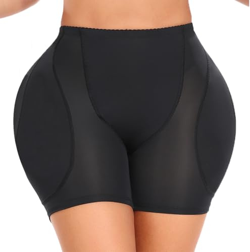 YINGKE Mujer Braguitas de Control Ropa Interior Levantador de glúteos Transpirable Conformación Moldeadora (XL, Negro)