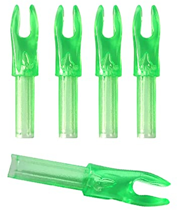 AMEYXGS Bogenschießen Pfeil Nocken 4.2 mm Innendurchmesser Kunststoff Nocken Einsatz Pfeil Nocken für DIY Jagd Recurve Compound Bogen Pfeil 50St (Grün)