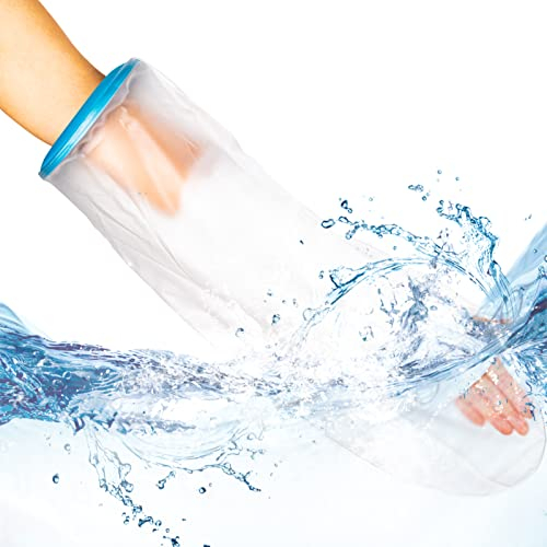 BESUMYN Waterproof Cast Cover Arm, Plaster Cast Waterproof Cover Arm for Shower, Cast Protector Waterproof for Wrist Finger Hand, Reusable Plaster Cast Bag for Bandages, Dressing, Wound Care Supplies