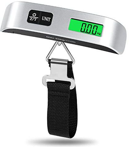 Flintronic Luggage Scales, Portable Digital Suitcase, Electronic Luggage Scale Hanging with Backlit & Tare Function, Weight Scale Lightweight for Travel Shopping Luggage Bag-Battery Included