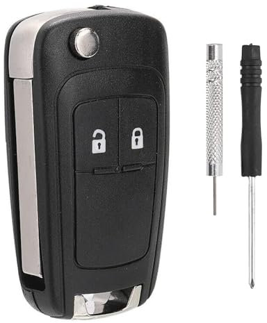 Carcasas de Llave remota de Coche de 2 Botones. Compatible con Chevrolet Aveo, Matiz, Cruze, Captiva, Spark, Orlando, Trax y Opel Vauxhall Astra, Insignia, Vectra. (Paquete de 1)