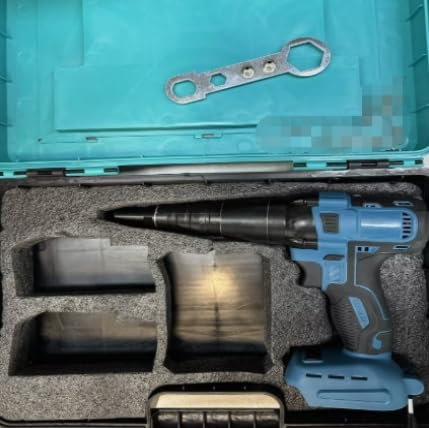 Yofidra Pinza rivettatrice a batteria 15000 N, pinze rivetti pop brushless, pinza rivettatrice automatica cieca, per rivetti ciechi da 2,4-5,0 mm, acciaio e alluminio, lunghezza