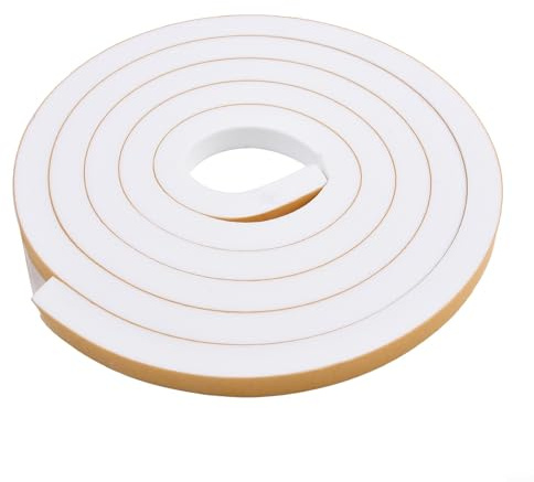 Yuanpgky Cinta adhesiva de espuma para puerta y burlete de goma, resistente al viento, impermeable, a prueba de polvo, reducción de ruido para sellado del hogar (12 mm x 12 mm x 2 m)