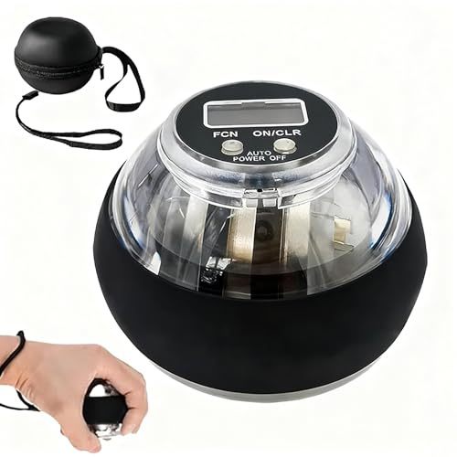 Wrist Power Gyro Ball, Wrist Trainer Ball, Auto-Start Gyroscopic Wrist Trainer for Arms, Auto-Start Colorful Lightin