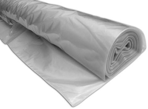 25m x 4m Clear Polythene Sheeting Temporary Protection Sheet 40mu