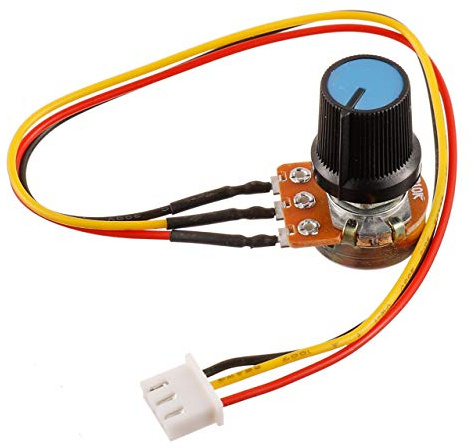 BOJACK B10K Potenciómetro rotativo cónico lineal de 3 terminales WH148 Resistencia variable de película de carbono de 10 K Ohm con conector XH2.54-3 Cable de cable de conector (paquete de 2 piezas）