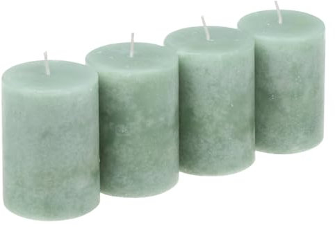 Stumpenkerzen Home Salbei 80/58 mm, 4 Stück Steinhart Kerzen in RAL-Kerzen Güte Qualität