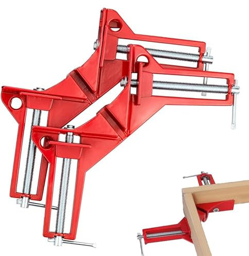 Abrazaderas de Ángulo Recto de 90 Grados, Abrazadera de Inglete de Madera, Abrazadera de Esquina, Abrazaderas de Esquina, Abrazadera Esquina de Marco, Diy de Herramientas de Mano, 2 Pieza