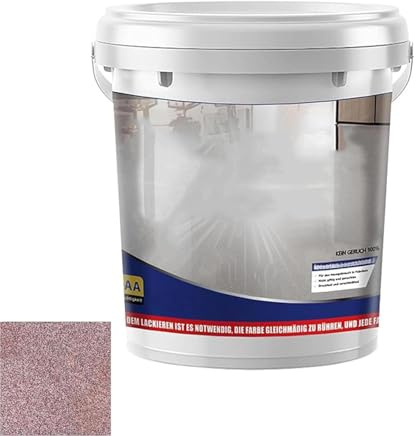 Epoxy Colored Sand Self Leveling Floor Paint, High-Gloss Marble Effect Coating, Epoxy Colored Sand Floor Paint 500g (Red)