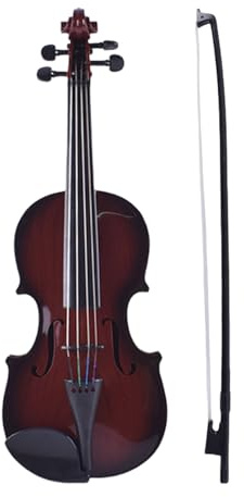 Violino giocattolo per bambini: giocattolo musicale a corda reale 17x48 cm, simulazione realistica, violino simulazione acustica, corde regolabili, strumento pratico per principianti nello sviluppo