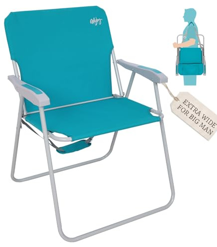 #WEJOY Folding Chair Camping Chairs Lightweight Portable Beach Chair | High Back with Armrest Strap Supports Up to 136 kg Fold Up Outdoor Garden Picnic Fishing