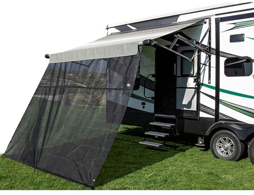 CAREFREE 701008ACD Black 10' x 8' Drop RV Awning EZ ZipBlocker