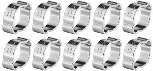 10 Pcs Colliers de Serrage Tuyau Serrage Ajustable Ajustable en Acier Inoxydable (11-13Mm)