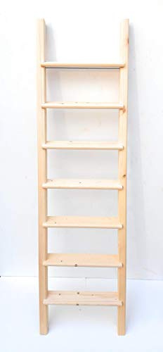Scala scaletta per soppalco,letto a castello in legno naturale (Altezza cm 150)