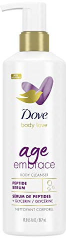 Dove Body Love Body Cleanser For Maturing Skin Age Embrace Body Wash Cleanser with Peptides and Pure Glycerin 17.5 fl oz