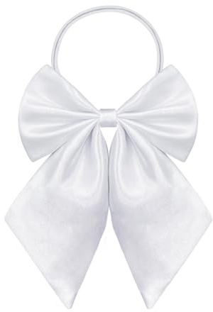 AUSUAYA Papillon da Donna per Uniforme o Ragazza, Accessorio per Anime Cosplay T-Shirt e Festa Gotica di Halloween GB-W-B1, Bianco, Taglia Unica