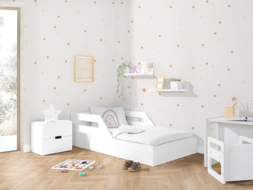 Cama Blanca Baja Montessori Recta (90 x 190)