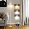 Homefire Stehlampe Wohnzimmer LED Dimmbar Stehleuchte - Modern USB Akku Standleuchte Lampe mit 3 Farbtemperaturen Weiß Stehlampe für Schlafzimmer Arbeitszimmer und Büro 125 cm