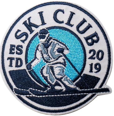 Patch Ecusson Thermocollant Ski Club 7 x 7 cm