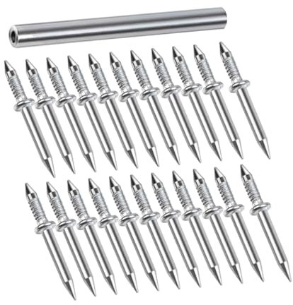 MAGICLULU Lot de 50 Set de Clous Double Tête en Acier au Carbone pour Plinthes Installation sans Traces Clous Invisibles Accessoires de Décoration Facile à Utiliser Petite Quincaillerie