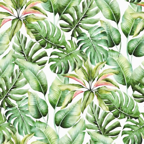 Carta Da Parati Autoadesiva Con Motivo Giungla Verde Con Foglie Per Mobili Autoadesiva Verde Adesiva Per Bagno Camera Da Letto 260x44.5cm Pellicola Adesiva Per Mobili Decorativo Parete Foglia Film
